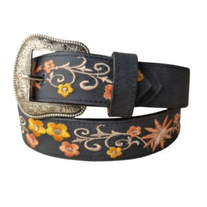 Cinto vaquero para mujer floreado
