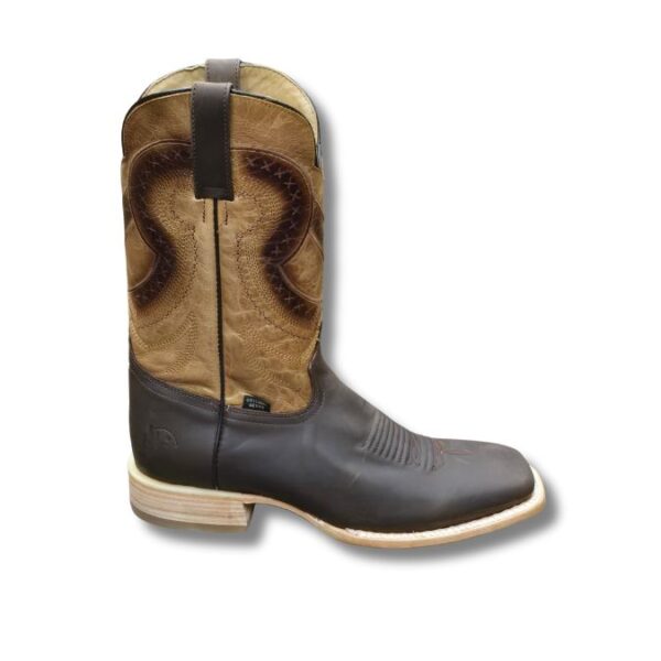 Bota Vaquera Reyme Choco Cuero - Imagen 2