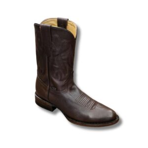 Botin oval de piel para hombre