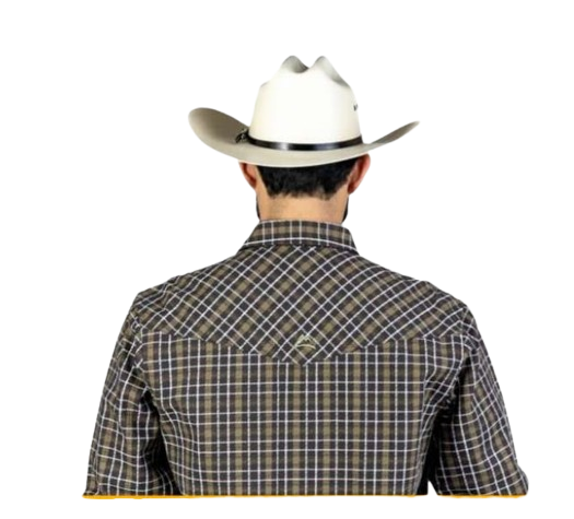 Camisola Vaquera para Hombre Manga Larga Cafe - Imagen 2